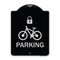 Signmission Parking With Cycle and Lock Symbol Heavy-Gauge Aluminum Architectural Sign, 24" x 18", BS-1824-23476 A-DES-BS-1824-23476 - alternate 1